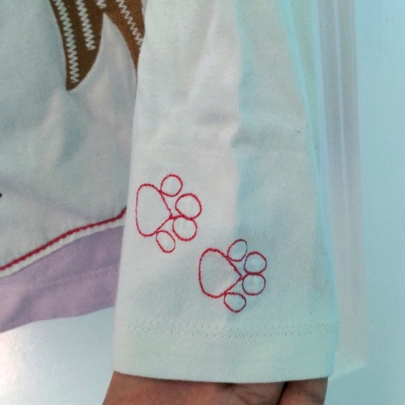 Lands End Long Sleeve Girls Cat Shirt - Picture 4 of 6